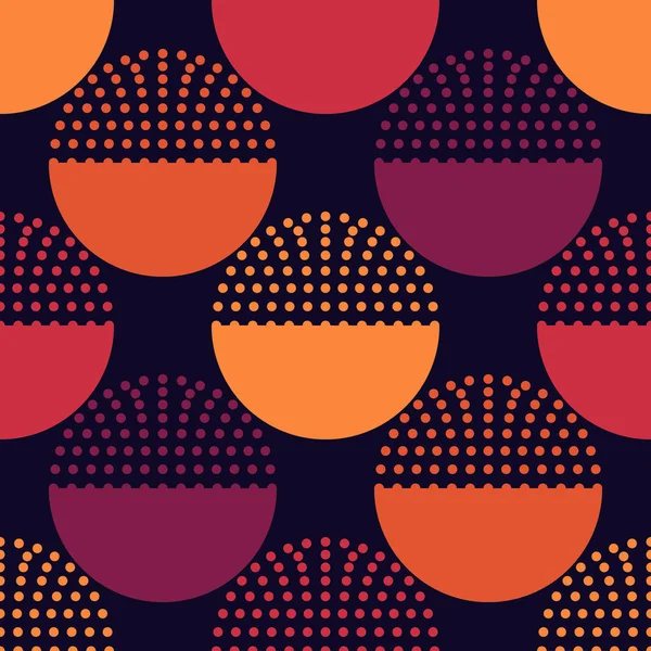 Polka Dot Seamless Pattern Dotted Circle Print Modern Memphis Stile — Stock Vector