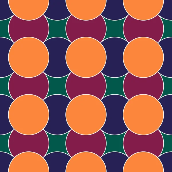 Schema Senza Soluzione Continuità Sovrapposizione Texture Cerchi Colore Colore Cerchio — Vettoriale Stock