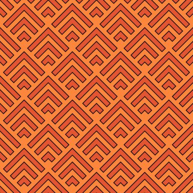 Kusursuz desen. Şevon süsü. Halk motifi. Geometrik arkaplan. Sembol arka planı şekillendirir. Etnik tekstil baskısı, web tasarımı, soyut. Eğriler çizimi. Açı parantezi duvar kağıdı. Vektör sanatı.