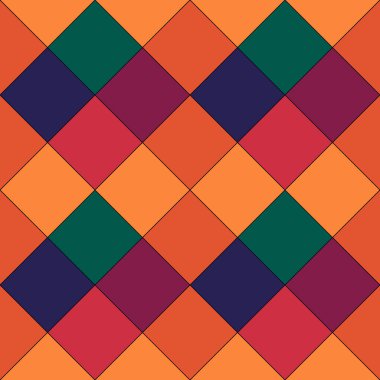 Elmaslar, eşkenar dörtgenler, fayanslar ve kareler ve kusursuz desenleri kontrol eder. Etnik süsleme. Halk süsü. Geometrik görüntü. Kabile duvar kâğıdı. Geometrik arkaplan. Retro motif. Etnik tekstil baskısı.