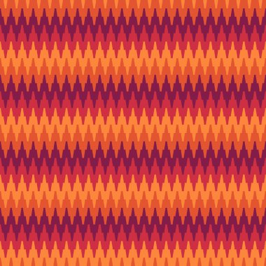 Zigzag çizgileri süslemesi. Kusursuz desen. Tırtıklı şeritler motifi. Dalgalar süslenir. Görüntü eğrisi. Dalgalı figürler. Dijital kağıt, tekstil baskısı, web tasarımı, soyut illüstrasyon. Vektör işi