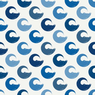 Polka noktasız desen. Deniz dalgası, gelgit motifli modern süs. Yaz, deniz soyut duvar kâğıdı. Serbest boya fırçası tasarımı arka plan. El çizimi geometrik parmak izi. Sanatsal el çizimi vektör sanatı