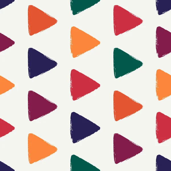 Motif Triangle Impression Géométrique Minimale Pinceau Peinture Motif Sans Couture — Image vectorielle