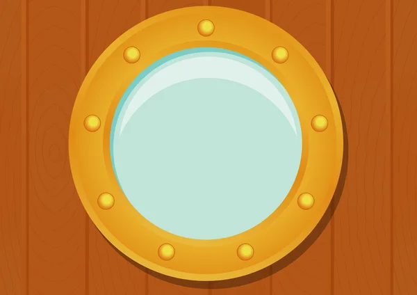 Cartoon ship porthole — Stock Vector