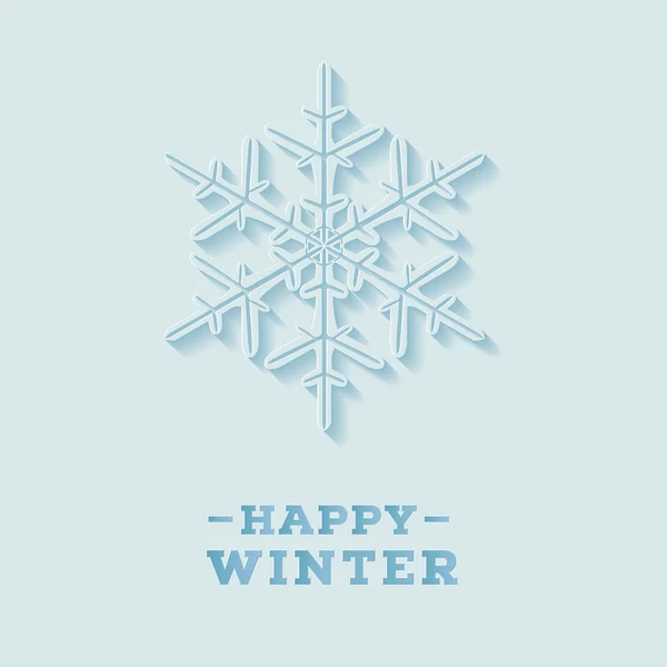 Tarjeta de felicitación feliz invierno — Vector de stock