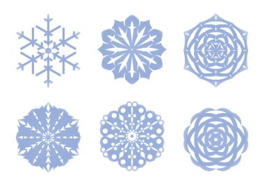 Mavi kar taneleri koleksiyonu.