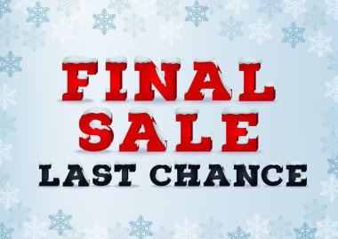 Final sale last chance inscription design template