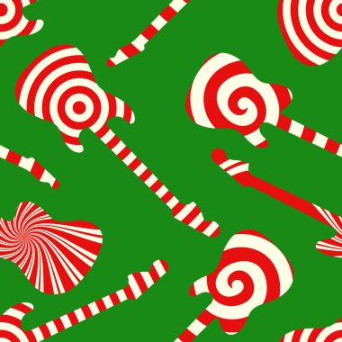 Peppermint candy finish guitar seamless pattern