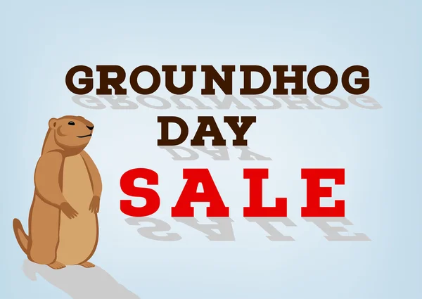 Groundhog day sale inscription — Stock Vector