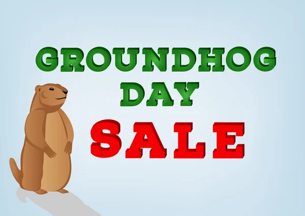 Groundhog day verkoop inscriptie — Stockvector