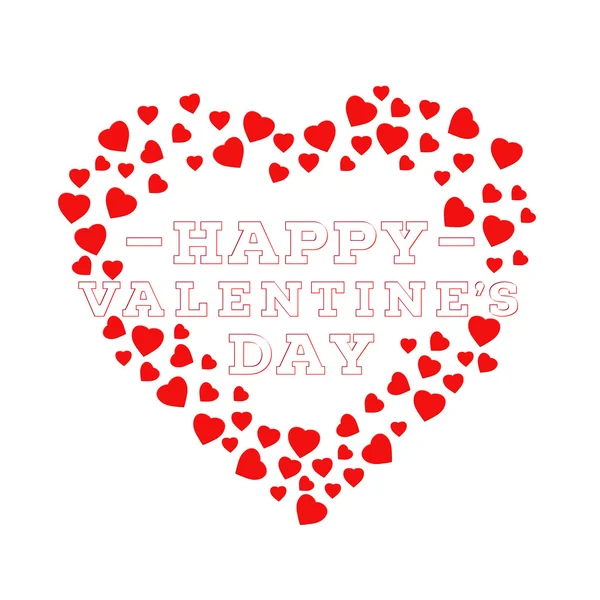 Happy Valentine's day inscription on white background. — Stock Vector