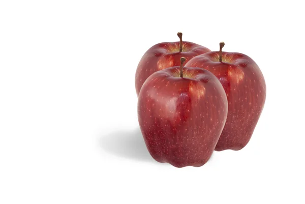 Tres manzanas, luz suave —  Fotos de Stock