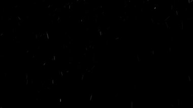 Gerçek Kar, yağan kar 4K 'da siyah zemin üzerinde izole edilmiş beste, hareket grafikleri için kullanılacak.