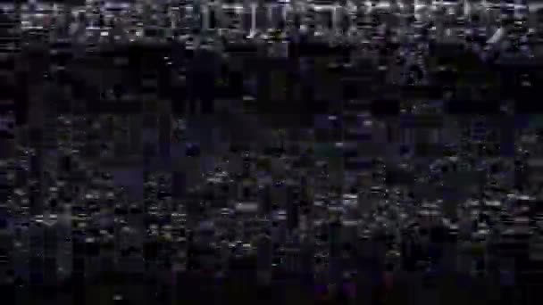 Glitch bruit statique télévision VFX pack. Effets vidéo visuels fond rayures, écran de télévision bruit effet de pépin. Fond vidéo, effet de transition pour le montage vidéo, intro et logo révèle avec le son. — Video