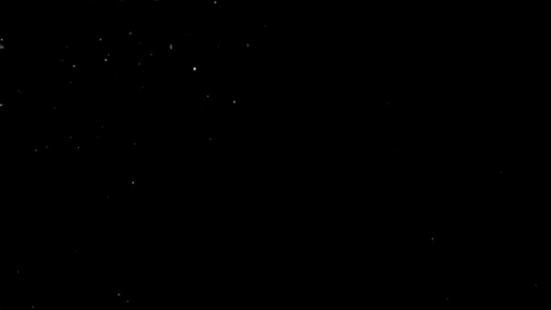 Gece Gökyüzünde Büyük Ateş 'ten yükselen güzel, yakıcı kıvılcımlar. Soyut izole edilmiş — Stok video