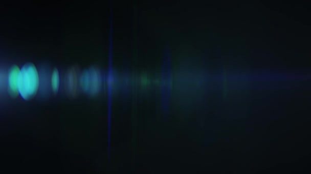 Technika modrý optický objektiv světlice přechod, který je bezešvé smyčka s přírodním anamorfní modré osvětlení. — Stock video