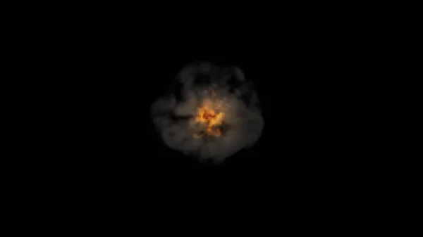 Gerçekçi 4k silah atışı namlu flaşları siyah arkaplanda izole edildi