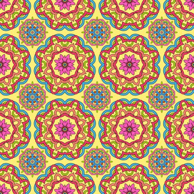 Dikişsiz desen soyut daire mandalalar yapılan