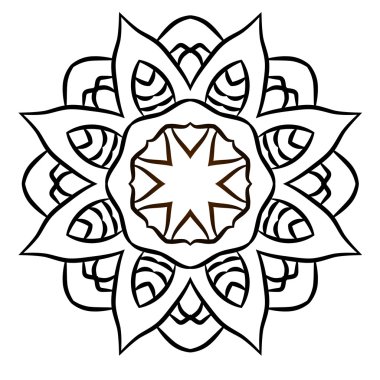 Mandala. Yuvarlak süsleme desen. Vintage dekoratif öğeler. Ha