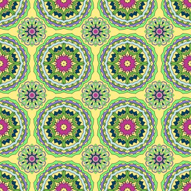 Etnik tarzdaki soyut unsurların kusursuz deseni