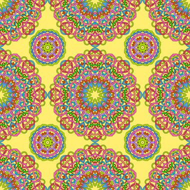 Etnik tarzdaki soyut unsurların kusursuz deseni