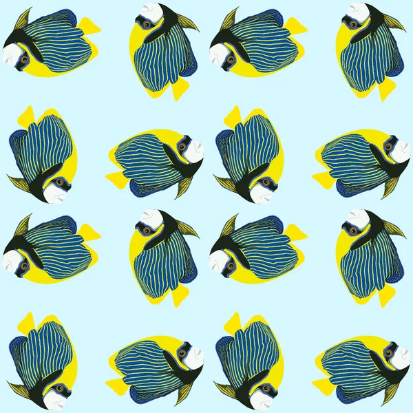 无缝模式从游泳的鱼 — 图库矢量图片