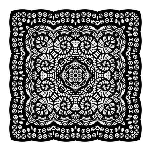 Vector square mandala. Ethnic decorative elements. - Stok Vektor