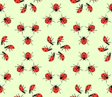 Dikişsiz desen ladybugs yapılan
