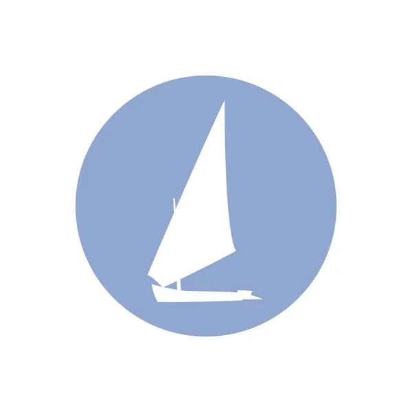ベクトル図のヨットのシルエット — ストックベクタ