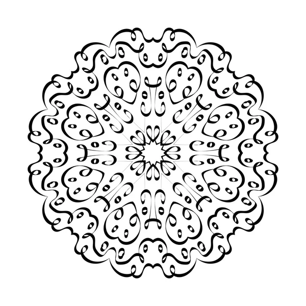 Vector mandala. Ethnic decorative element. Hand drawn background - Stok Vektor