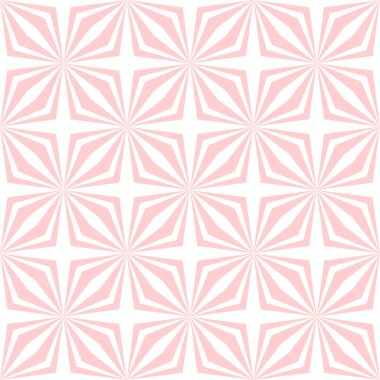 Vector sunburst seamless pattern. Abstract pink seamless pattern on white background