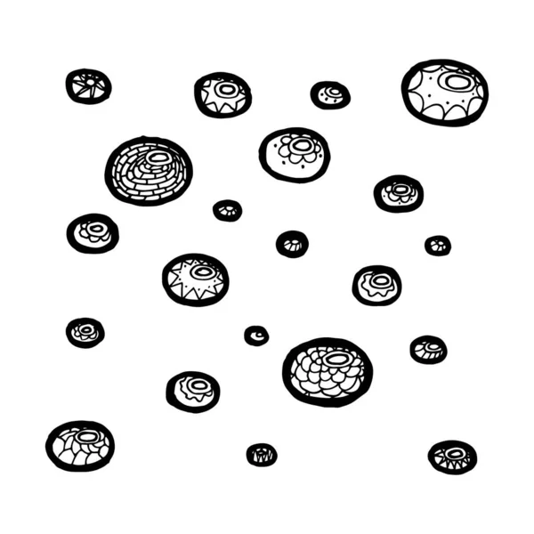 Vector Illustration Set Different Air Bubbles Underwater Ornaments — Stok Vektör