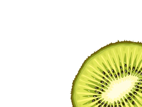 Vector Illustratie Van Kaart Sjabloon Met Kiwi Fruit Plak Tropische — Stockvector