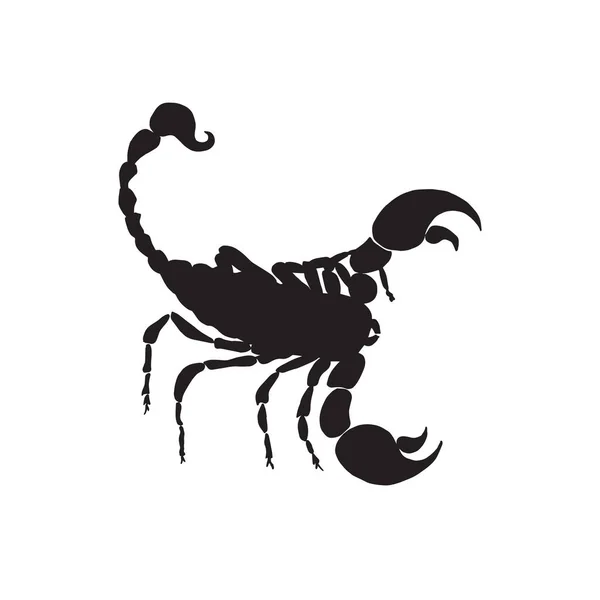 Vector Scorpio Black Silhouette Scorpio Zodiac Sign Silhouette — Vetor de Stock