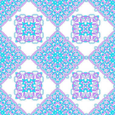 Etnik tarzdaki soyut unsurların kusursuz deseni