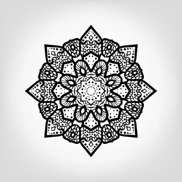 Mandala Rond Vecteur Éléments Décoratifs Ethniques Livre Coloriage Adulte — Image vectorielle