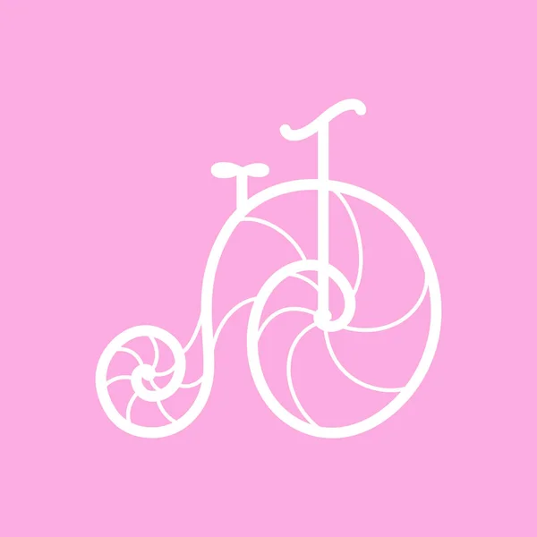 Vecteur Vieux Vélo Rétro — Image vectorielle