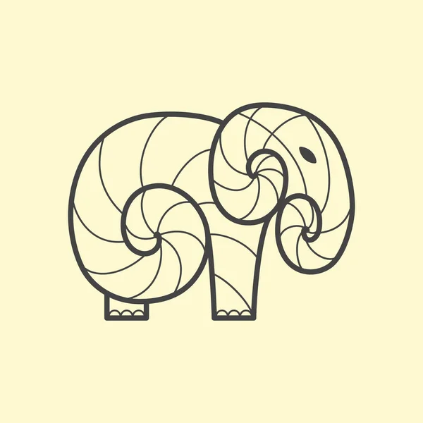 Conception Logo Éléphant Vecteur — Image vectorielle