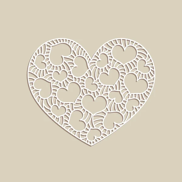 Ligne Vectorielle Art Doodle Coeur Carte Voeux Pour Saint Valentin — Image vectorielle