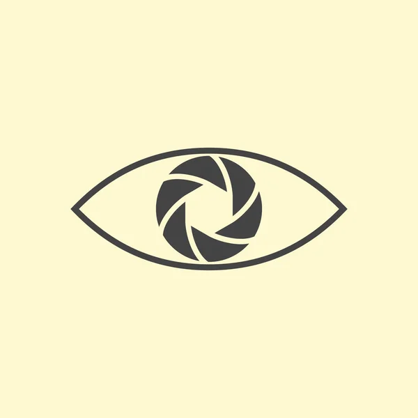Fotoğraf Logosu Tasarım Gözü — Stok Vektör