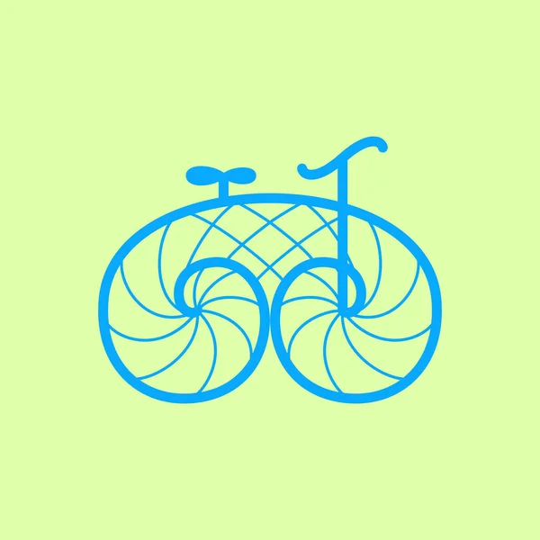 Vektor Gammal Retro Cykel Linje Konst Cykel Design — Stock vektor