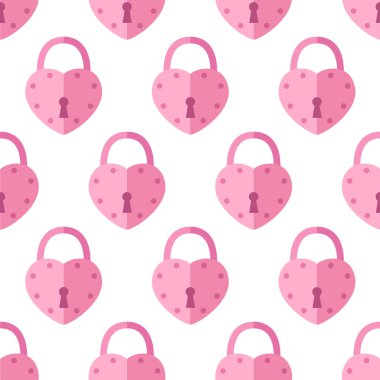 Pembe asma kilidin kalp şeklindeki kusursuz şekli. Sevgililer Günü için arkaplan