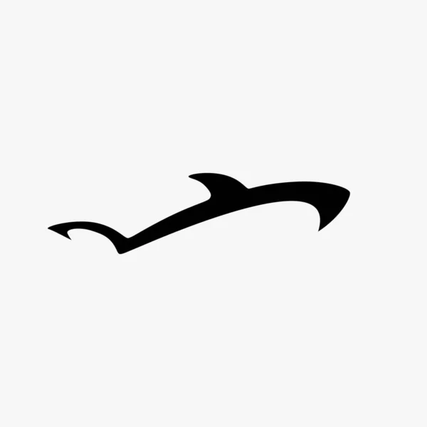 Vector Shark Silhouette Logo — Stock Vector
