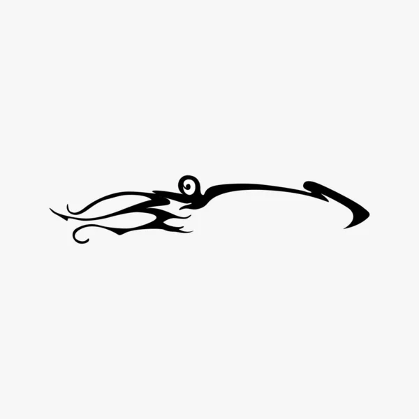 Vector Squid Silhouette Logo Calamary Logotype — Stock Vector