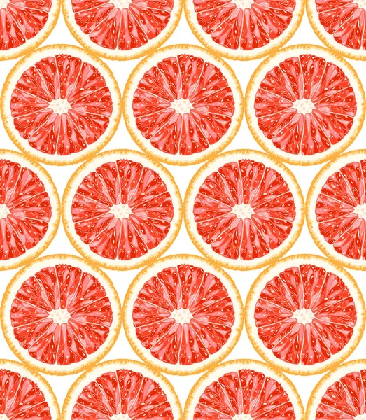 Seamless Pattern Grapefruit Citrus Background — Stock Vector