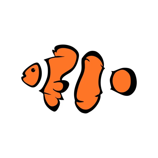 Logo Vectoriel Poisson Clown Logotype Poisson Mer — Image vectorielle