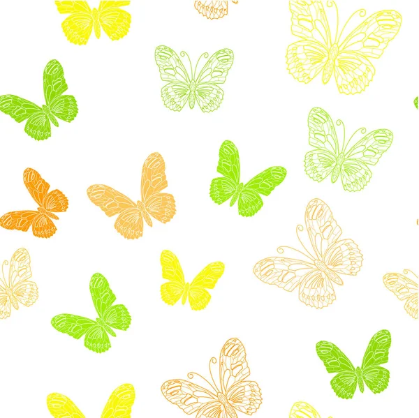 Seamless Pattern Made Butterflies — Stock Vector