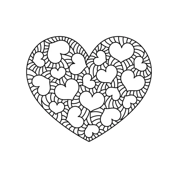 Вектор Руки Малює Серце Каракулів Вітання Запрошення День Святого Валентина — стоковий вектор