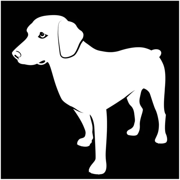 黒と白 イラストの犬狩り — ストックベクタ