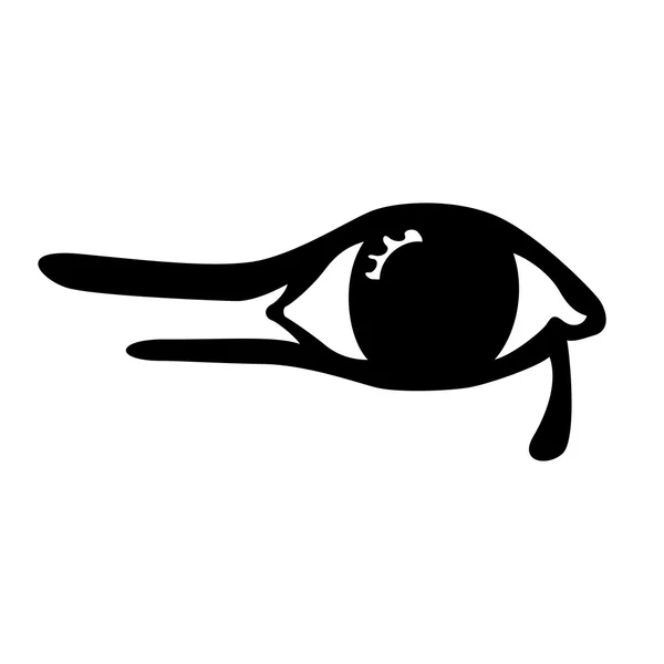 Ilustración del ojo egipcio sobre fondo blanco — Vector de stock